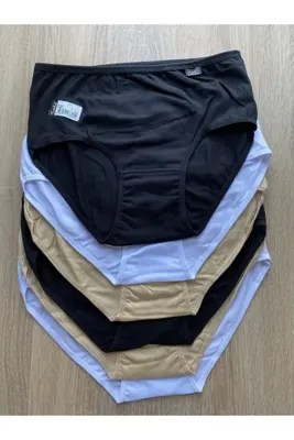 Tutku 0924 Kadın Karışık Renkli 6'li Paket Likralı Bato Külot