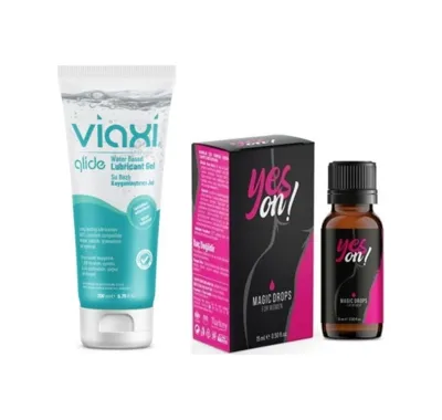 Kostore Viaxi Su Bazlı Glide Jel Sade 200 Ml + Yeson Magic Drops For Women 15 Ml