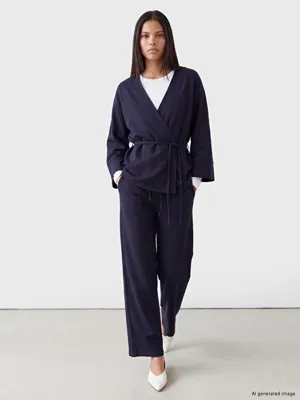 LCW Modest Beli Lastikli %100 Pamuklu Kadın Pantolon