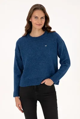 U.S. Polo Assn. Kadın Lacivert Bisiklet Yaka Kazak 50310021-VR033