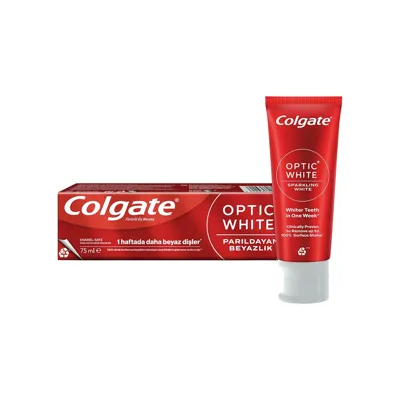 COLGATE Diş Macunu Optik Beyaz Parıldayan Beyazlık 75 ml
