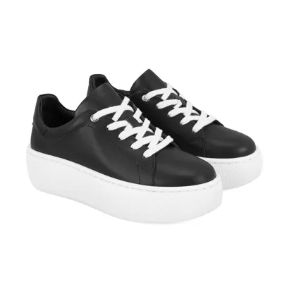 Desa Kadın Siyah Deri Sneaker