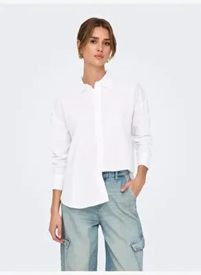 ONLY Kadın Regular Fit Düşük Omuz Gömlek - 15343842