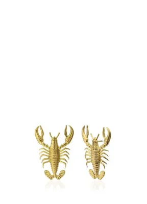 Milou Jewelry Lobster 22 Ayar Altın Kaplama Kadın Küpe