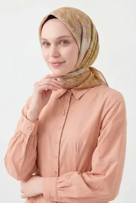 Silk Home Soft Eşarp Authentic Taba