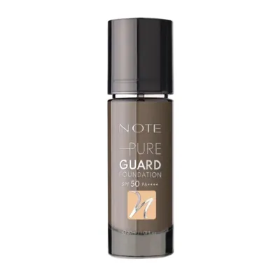 Note Cosmetics Note Pure Guard Foundation 100 Glowing Beige SPF 50 Yoğun Kapatıcı Saten Bitişli Fondöten