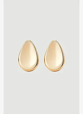 Gusto Minimal Damla Form Küpe - Gold