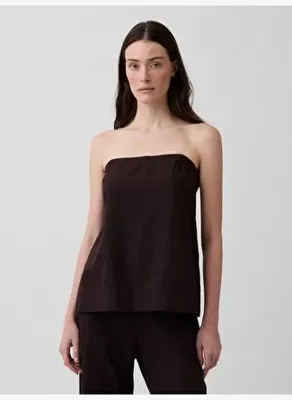 GAP Keten Karışımı Askılı Bluz