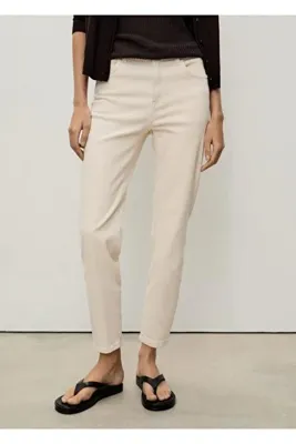 MANGO Woman Newmom confort yüksek belli jean pantolon