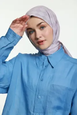 Modakaşmir Mk Dama Pamuk Eşarp Lila