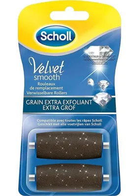 Scholl Velvet Smooth Express Pedi Crystal Diamonds Ekstra Soyma Taneciği 2 Yedek Rulo