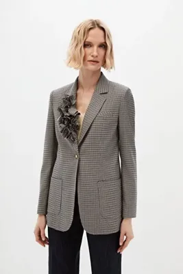 shnwomen Çiçekli Blazer Ceket