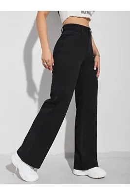 DRC trend Leon S.i.y.a.h Likralı Bol Paça Salaş Jean Yüksek Bel Wide Leg Kot Pantolon