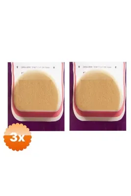 3dsepetim 3 Paket 2 Adet 7 Cm Yuvarlak Mucize Makyaj Süngeri Allık Pudra Krem Fondöten Süngeri
