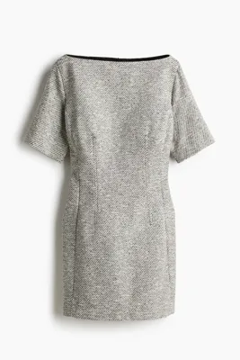 H&M Kayık Yakalı Mini Elbise