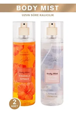 INNATIVE 2x Elif Nur Yel Eny Body Mist Cupcake & Kissable Amber Vücut Spreyleri