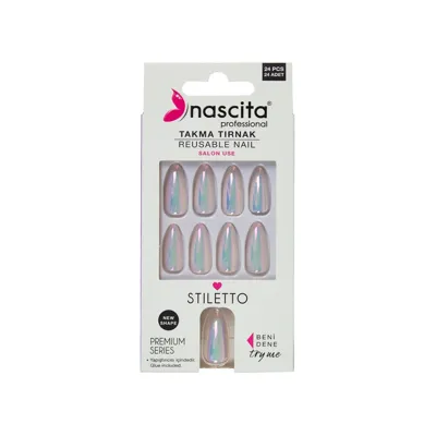 Nascita 24'Lü Stiletto Takma Tırnak Hologram