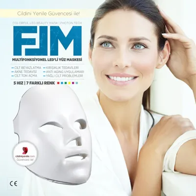Diğer 7 Işikli Mültifonksiyonel Led'Li Cilt Bakım Maskesi Led Maske