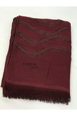 Armine Kadın Bordo Trend Şal