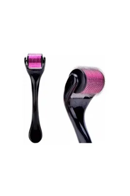 Genel Markalar 0.5mm Titanyum Uçlu Dermaroller Siyah Roller Iğneli Masaj Aleti Saç Sakal Çıkarma Tarağı 540 İğne