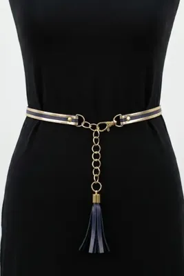 Şiir THIN Püskül Detaylı Ayarlanabilir Kadın Kemer & Belt