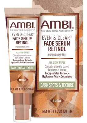 Esplendor Ambi Even & Clear Fade Serum, Hiperpigmentasyon Tedavisi, Hidrokinon Içermeyen, Koyu Nokta Düzeltici, 4 Hafta Kadar Kısa Sonuçlar, Retinol, Hyaluronik Asit, Niasinamid, Seramidler, 1 Fl Oz