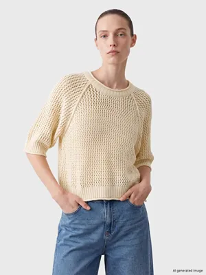 LCW Comfort Bisiklet Yaka Ajurlu Kadın Triko Kazak
