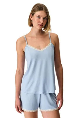 Penti Mavi Sky Dantelli Şort Pijama Takımı