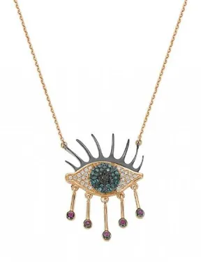 Bee Goddess Eye Light Kadın Altın Kolye