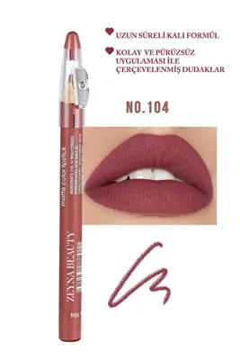 Zeyna Beauty Jumbo Dudak Kalemi Suya Dayanıklı -Matte Jumbo Lipliner Waterproof
