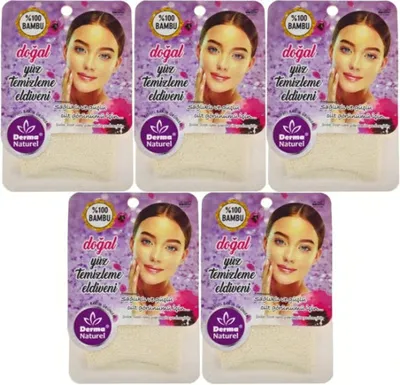 Derma Naturel Bambu Yüz Temizleme Eldiveni MS-32 (5 Li Set)
