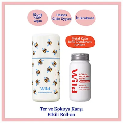 WILD Wild Honey-Cactus Flower Refillable Roll On Deodorant 50 ml