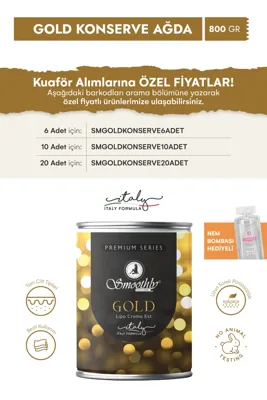 Smoothly Gold Konserve Ağda Premium Series 800g – Profesyonel Sir Ağda