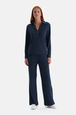 Dagi Lacivert Bol Paça Basic Pantolon