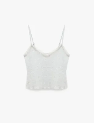 Koton Dantel Detaylı İnce Askılı Pijama Üstü