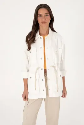 U.S. Polo Assn. Kadın Ekru Jean Tunik Gömlek 50300566-VR019