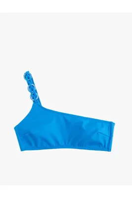 Koton Hafif Destekli Aksesuar Detaylı Tek Omuz Bikini Üstü
