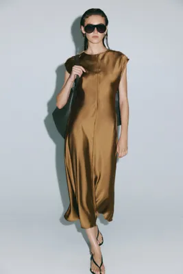 H&M Satin midi dress