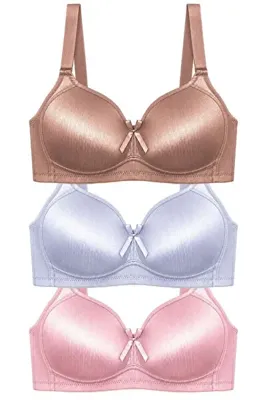 Cottonhill Bra - Elvia | Büyük Beden Parlak Balensiz Straplez Minimizer Kadın Sütyen 3'lü Paket