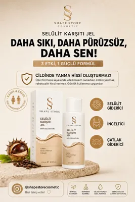 SHAPE STORE Sıkılaştırıcı , Anti Selülit ve Çatlak giderici bölgesel Vucut Jel 200ml (göbek bölgesi, kol, bacak, baldır, sırt bolgeleri icin)
