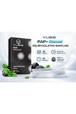 Yues PAP+ Charcoal Diş Beyazlatma Bantları 28 Şerit / 14 Uygulama
