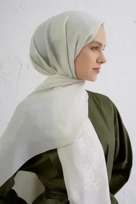 Armine Lyocell Şal - Logo Desen - ALY6-17 - Taş