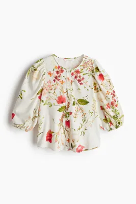 H&M Keten Karışımlı Bluz