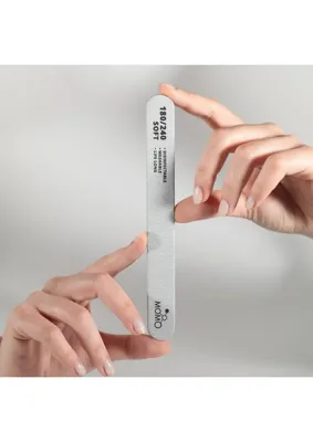 MOMO professional Protez Tırnak Kağıt Törpü, 180/240 Düz Oval Gri Tırnak Törpüsü