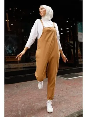 InStyle Lindy Askılı Salopet - Taba