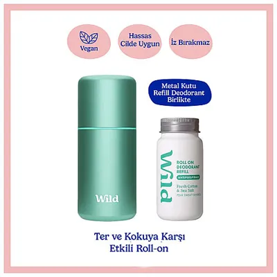 WILD Wild Fresh Cotton - Sea Sal Refillable Roll On Deodorant 50 ml