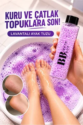 bath box Lavanta Manikür, Pedikür, Banyo Tuzu, Köpüren Banyo Tozu, Ayak Spa Tuzu