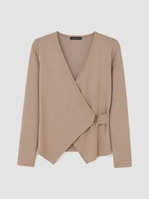 LCW EVERYDAY Kruvaze Yaka Büzgülü Soft Touch Bluz