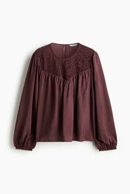 H&M Dantel Robalı Bluz