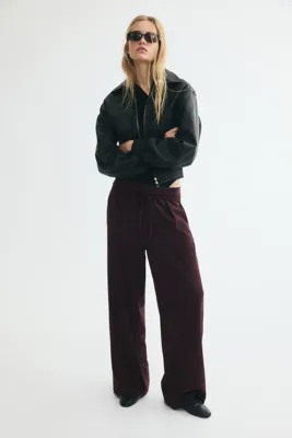 H&M Pileli ve Kuşaklı Pantolon